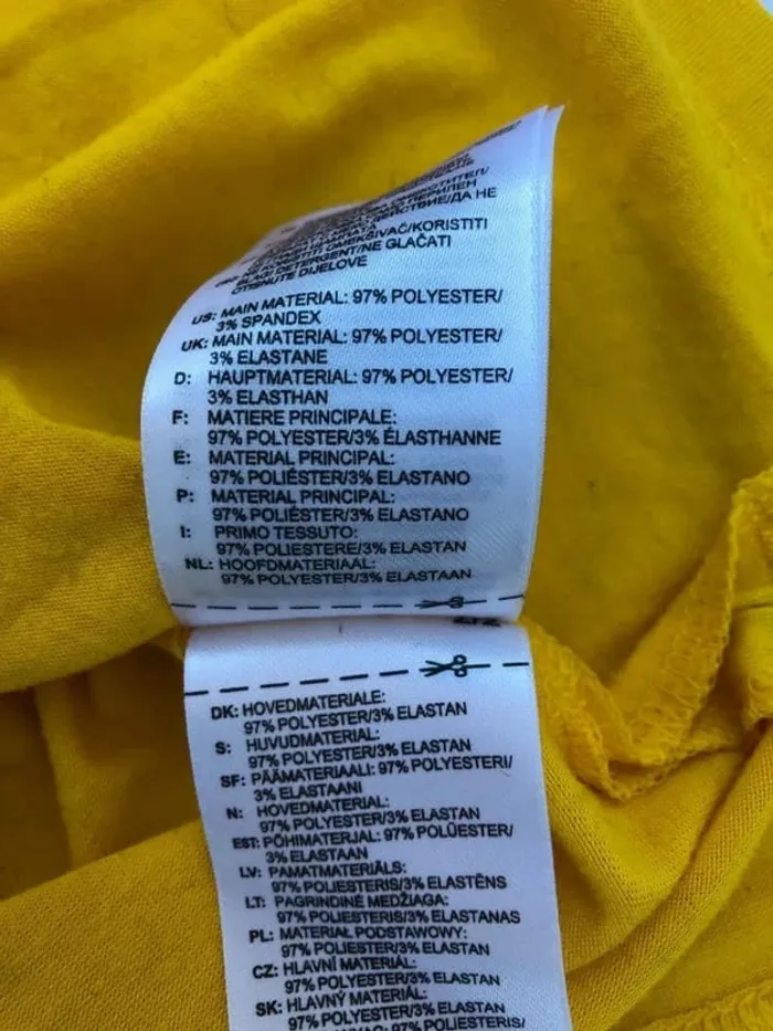 T-shirt Climalite Adidas yellow Mens size Small - photo numéro 8