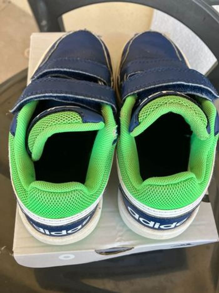 Basket adidas Hoops 3.0 bleu et vert taille 29 - photo numéro 3