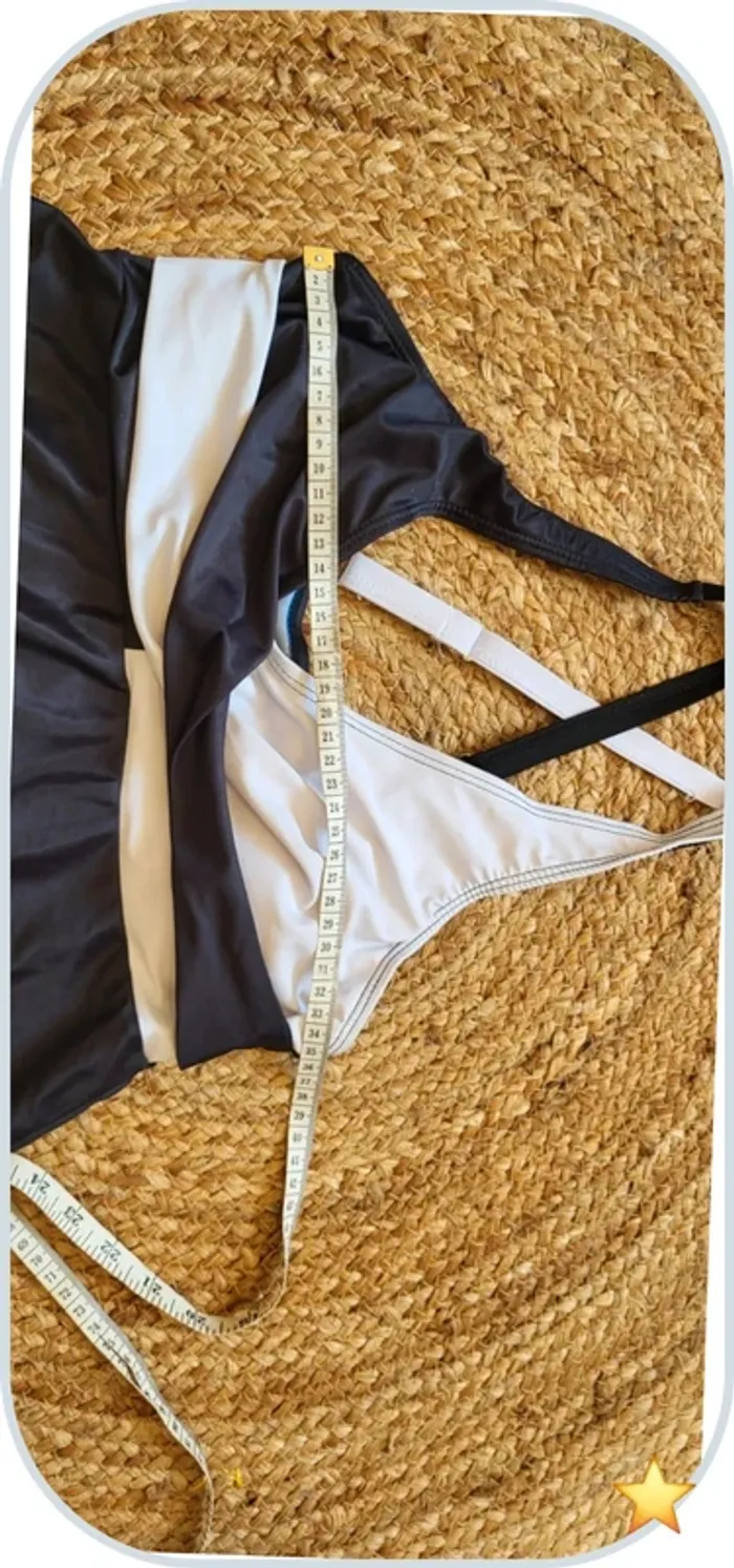 Maillot de bain 1 pièce Denater – Taille M – Très bon état - Noir et Blanc - photo numéro 3