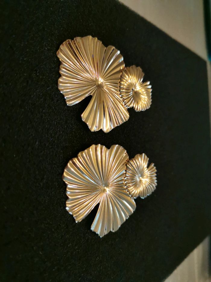 Boucles d'oreilles style bohème dorées
