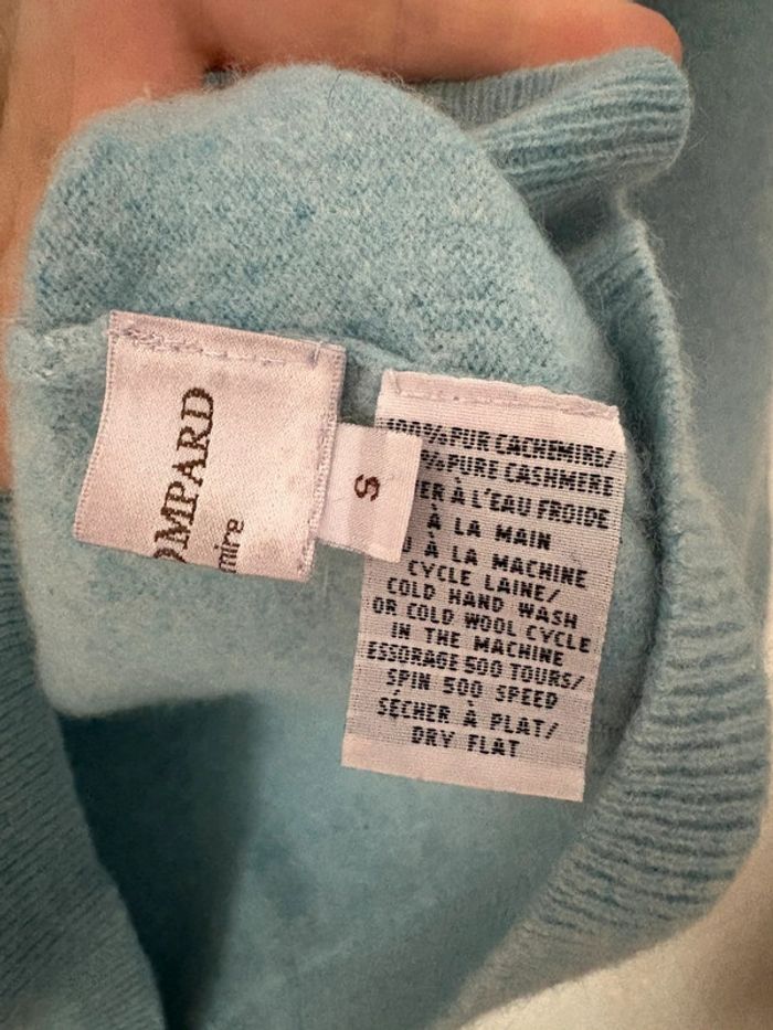 Pull col roulé Éric Bompard bleu clair / taille S - photo numéro 5