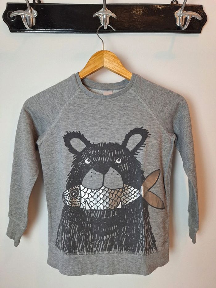 Sweat gris garçon 8 ans