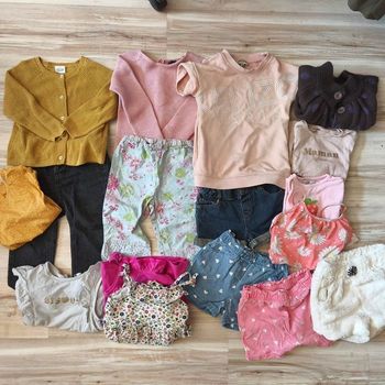 Lot vêtements fille 24 mois 2 ans kenzo , Kiabi , orchestra Okaïdi etc 