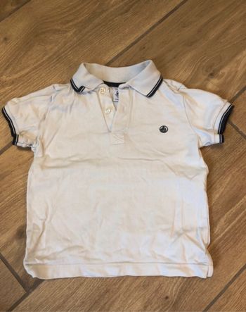 Polo blanc Petit Bateau manche courte