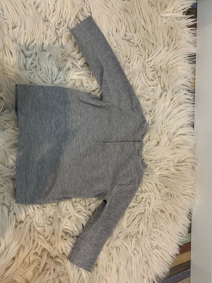 Tee shirt ML gris chiné - photo numéro 3