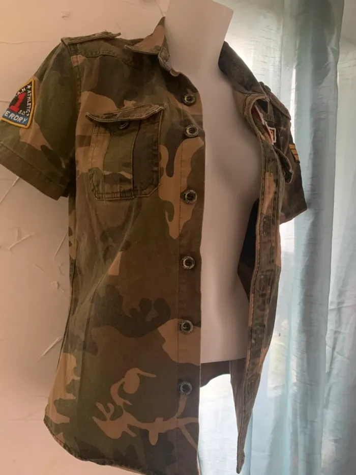 Veste Superdry militaire taille M manches courtes - photo numéro 6