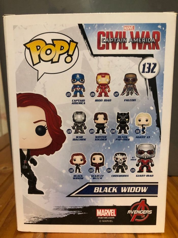 Pop Black widow Captain america 132 - photo numéro 3