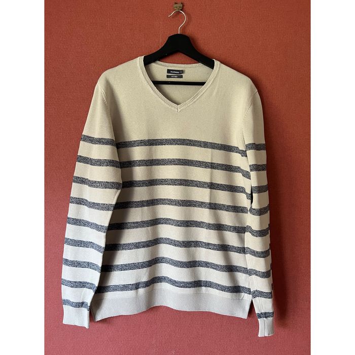 Pull beige à rayures taille XL In Extenso