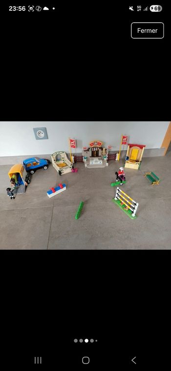 Concours équestre + van playmobil