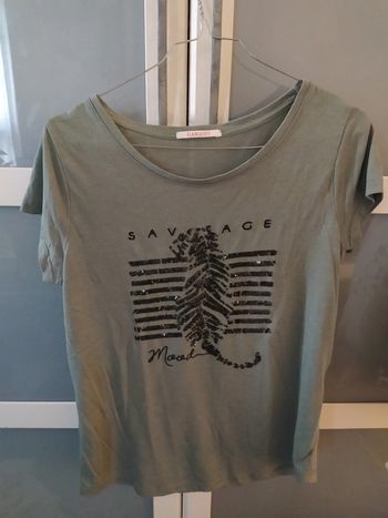 Tee shirt camaïeu pailleté