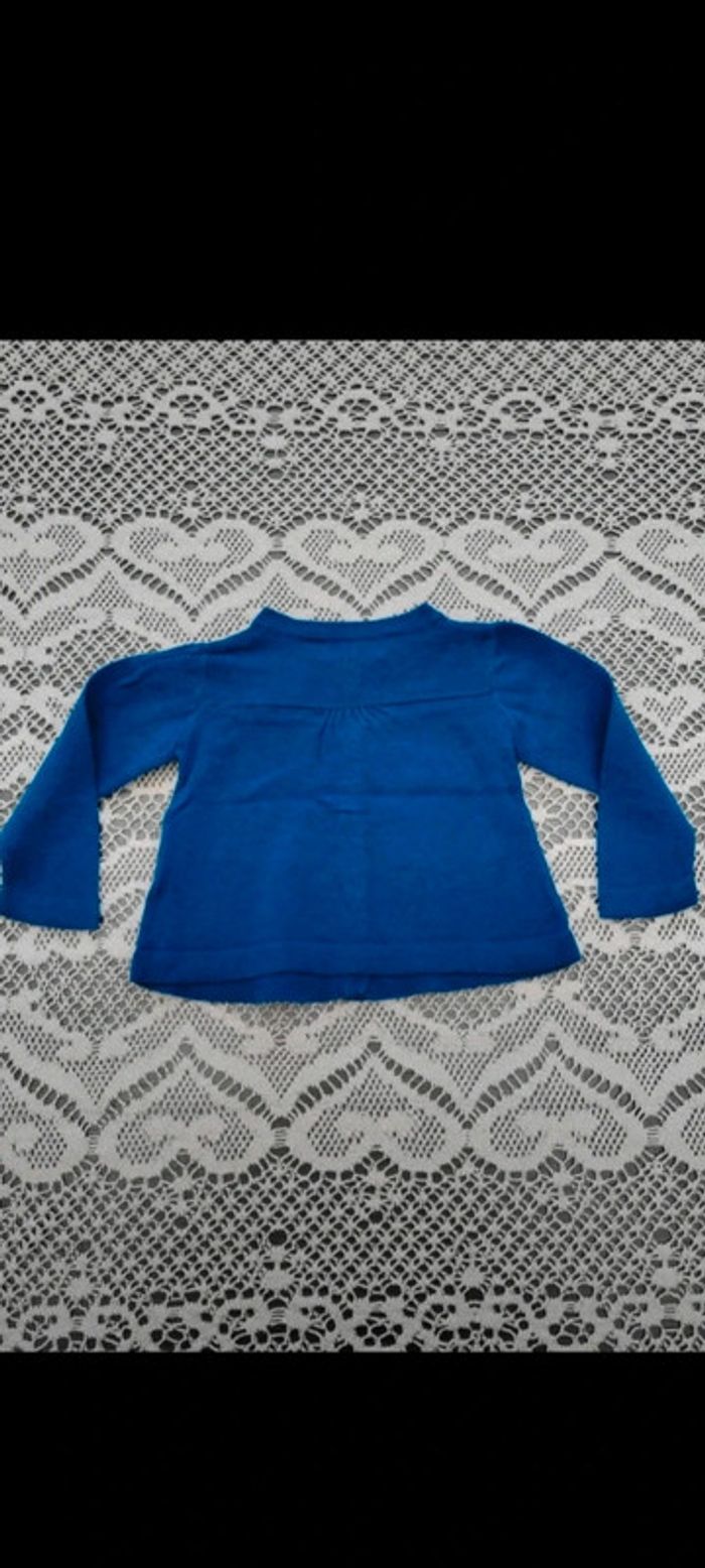 💙Gilet bleu 6 mois Tricky Tracks - photo numéro 4