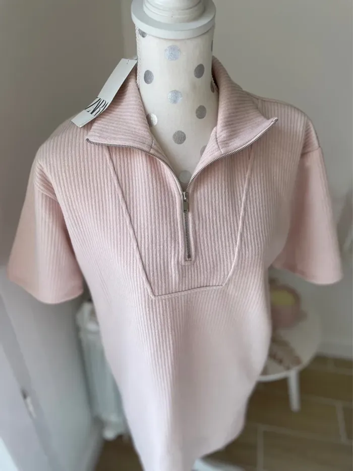 Robe/ Tunique beige rosé taille s neuf été - photo numéro 2