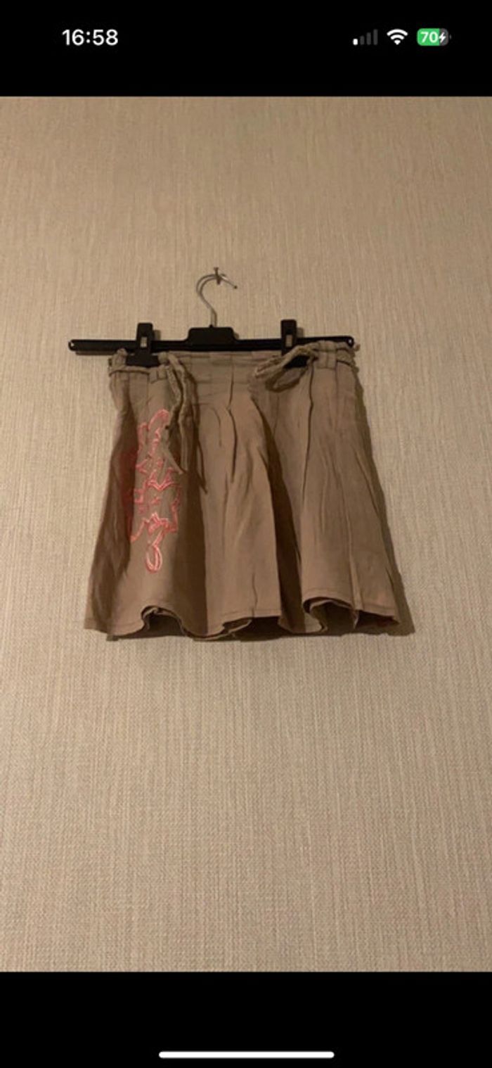 Jupe marron et rose 6 ans