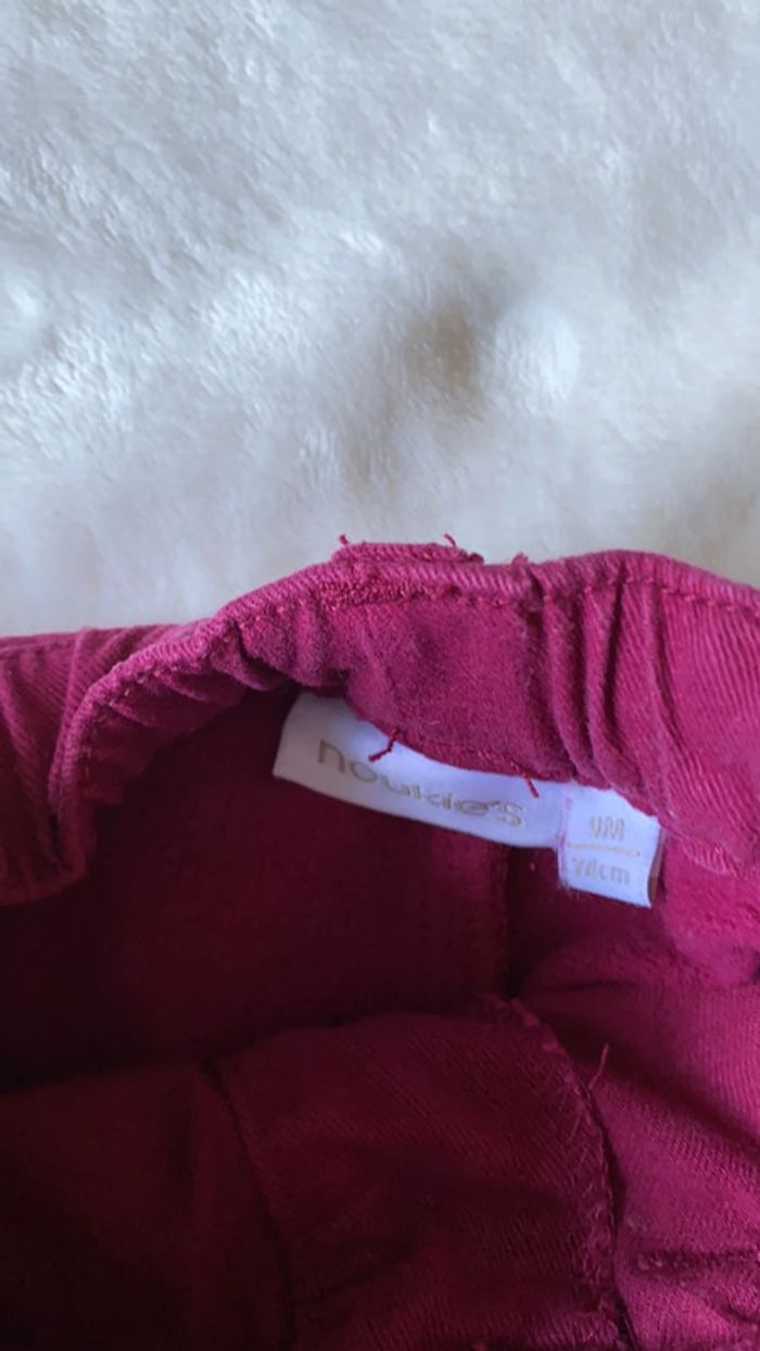 Pantalon épais bordeaux / Noukies - 9 mois - 74 cm - photo numéro 2