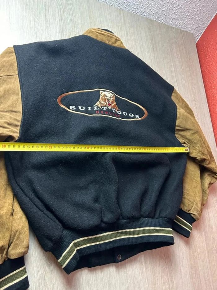 Teddy Varsity College Letterman Vintage “Bear Built Tough” Sumac Made in Canada - photo numéro 11