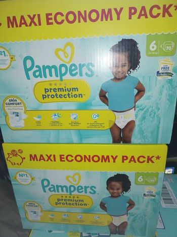 Couches Pampers premium taille 6