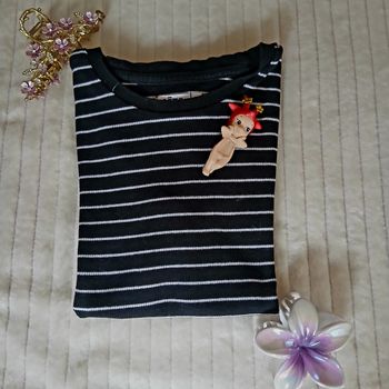 T-shirt rayé noir et blanc • 14 ans • Gémo 