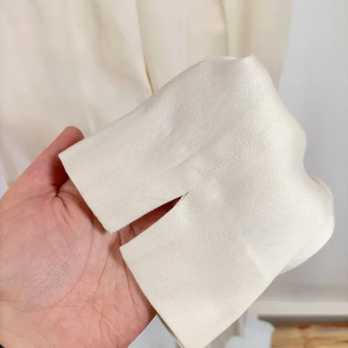 Pantalon blanc cassé Tara Jarmon taille 36 - finition fendue bas de jambe A394 - photo numéro 9