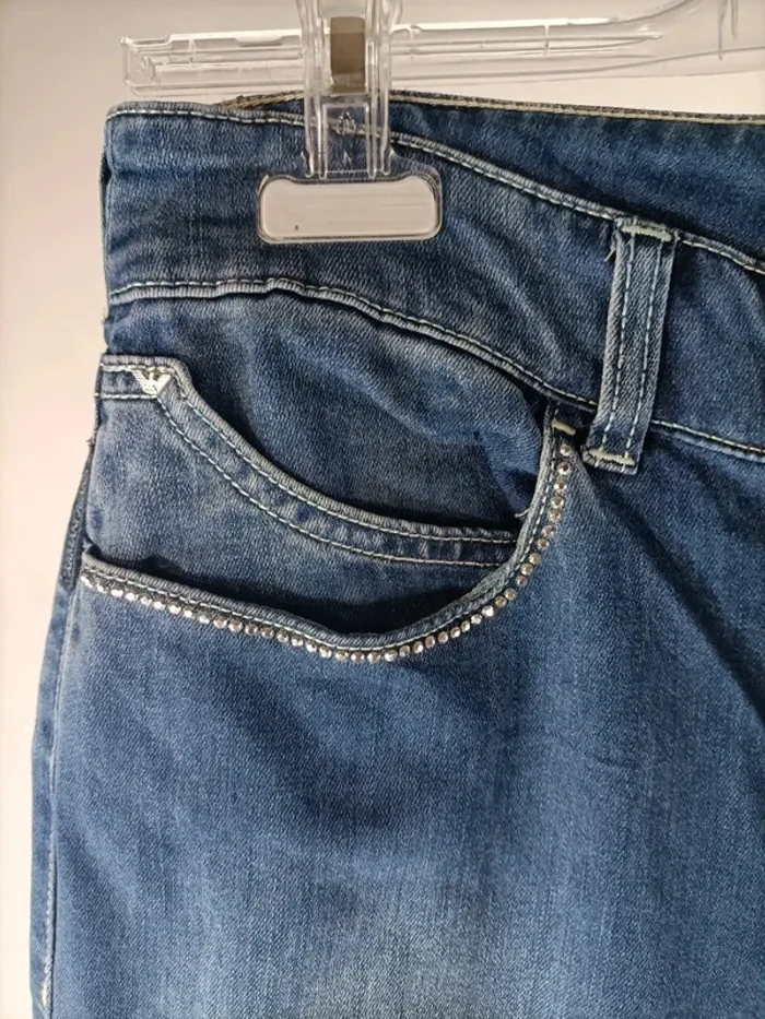 Jean slim bleu clair Armani Jeans taille 36 en coton stretch - photo numéro 10