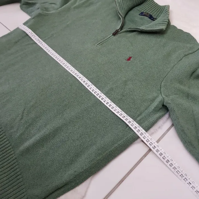 Pull Camionneur half demi zip Ralph Lauren L Vert - photo numéro 11