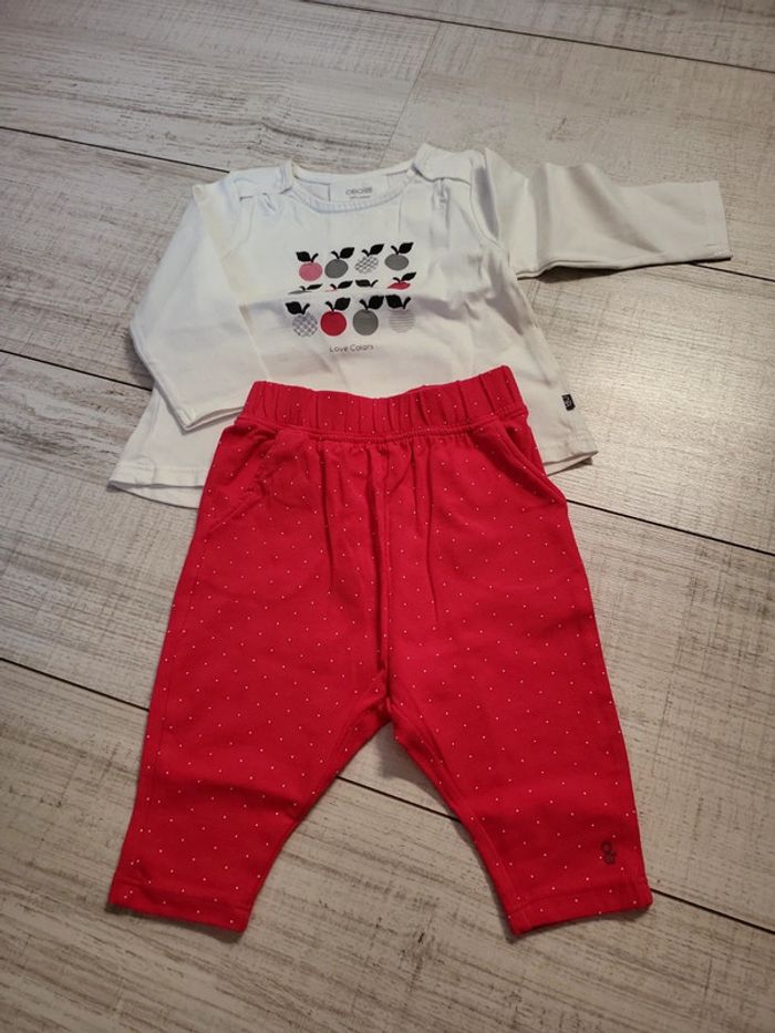 Ensemble bébé fille 6 mois obaibi neuf
