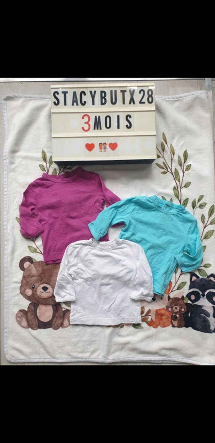 Lot tee-shirt fille 3 mois