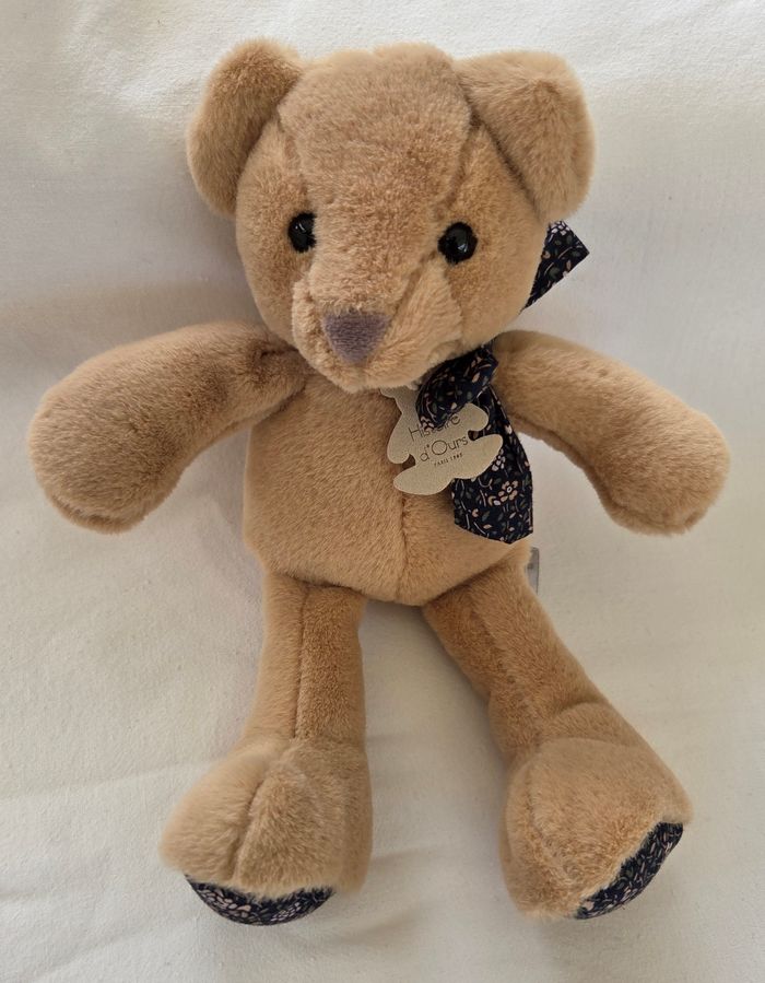 Doudou peluche ours copain calin marron clair 25 cm - Histoire d'ours