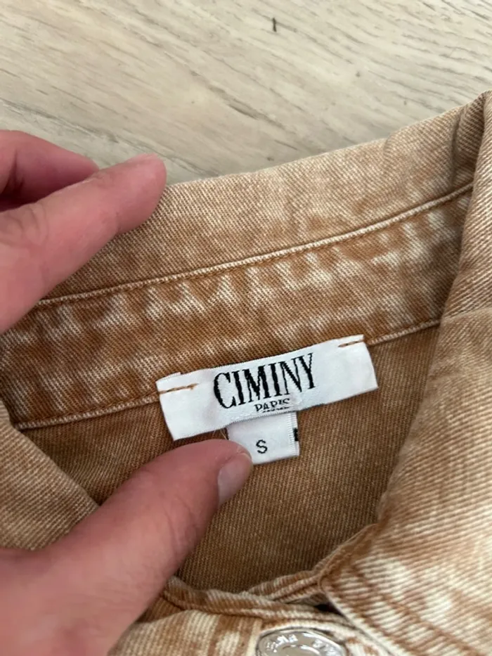 Ciminy combinaison oversize jeans  Beige crème taille S - photo numéro 6