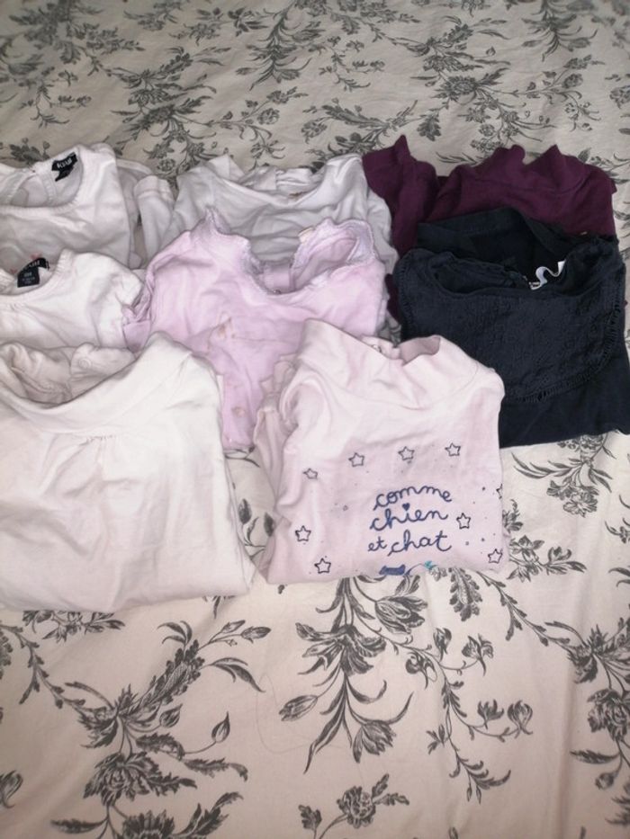 Lot de 8 tee-shirt manche longue - photo numéro 3