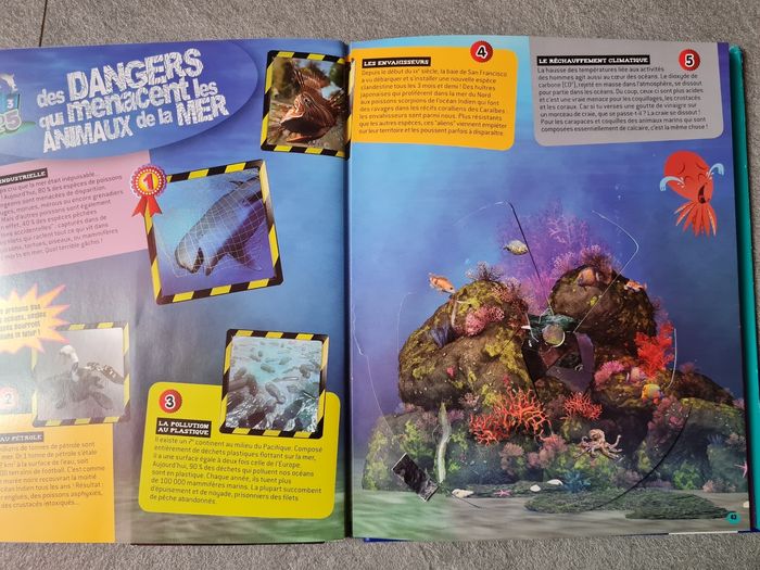 Livre créatures de la mer 1 2 3 doc fleurus attention les coins un peu abîmé - photo numéro 5