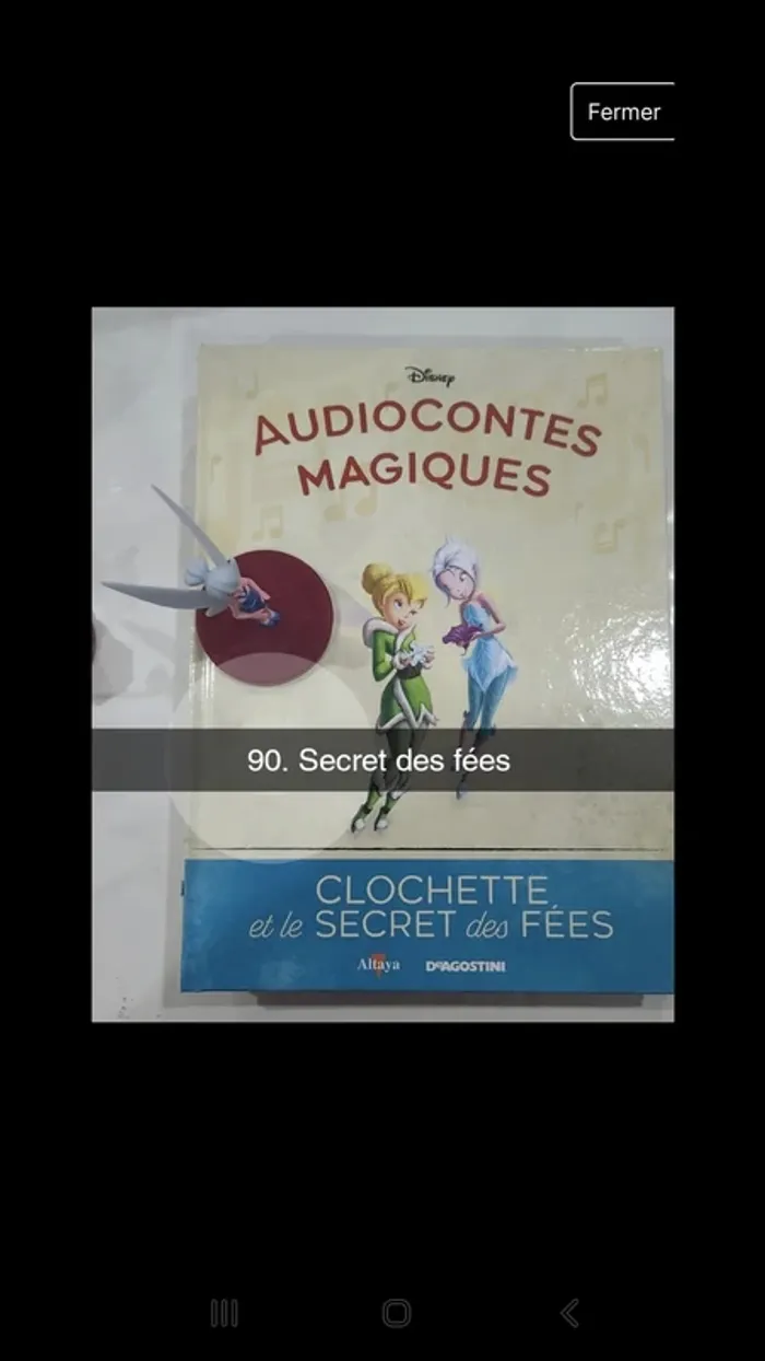 No90 audioconte Magique disney deagostini livre+figurine audio conte compte