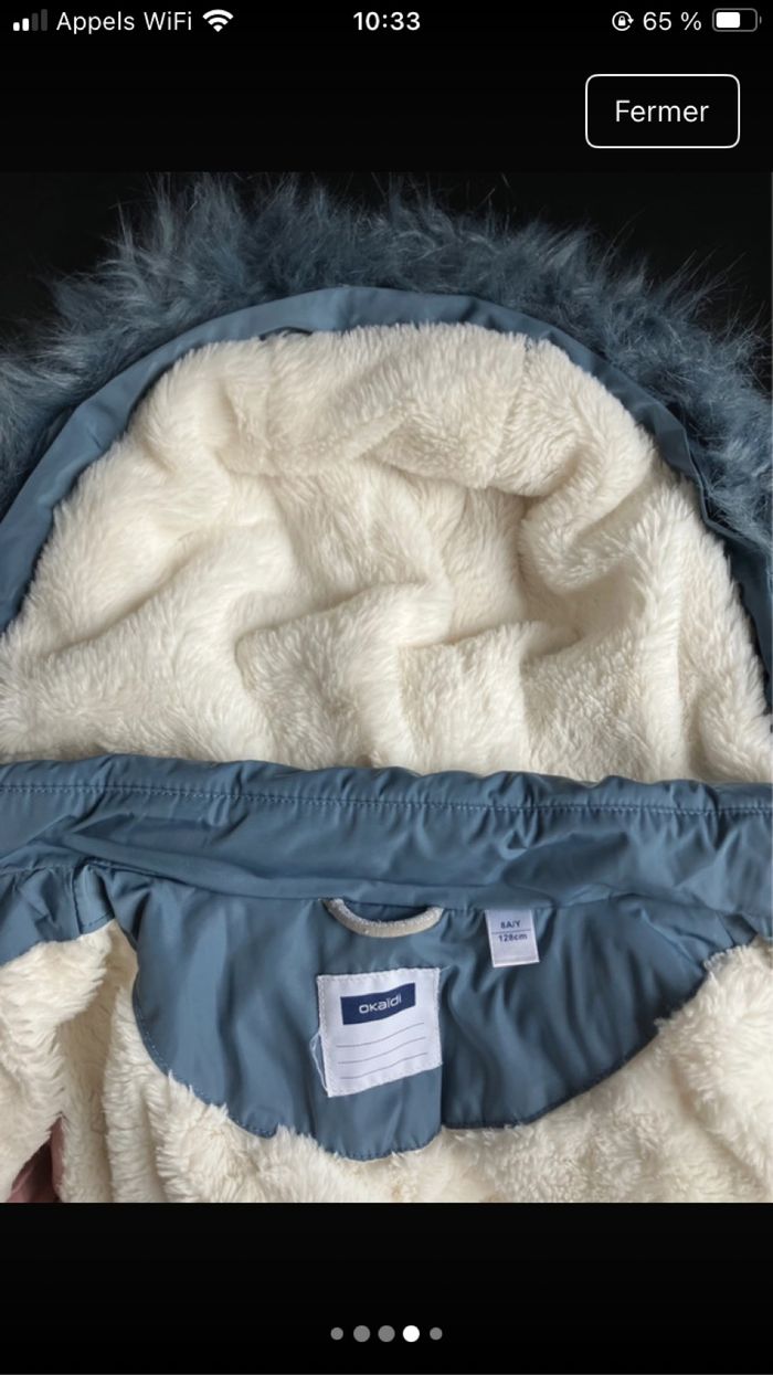 Manteau bleu chaud Okaidi 8 ans - photo numéro 4