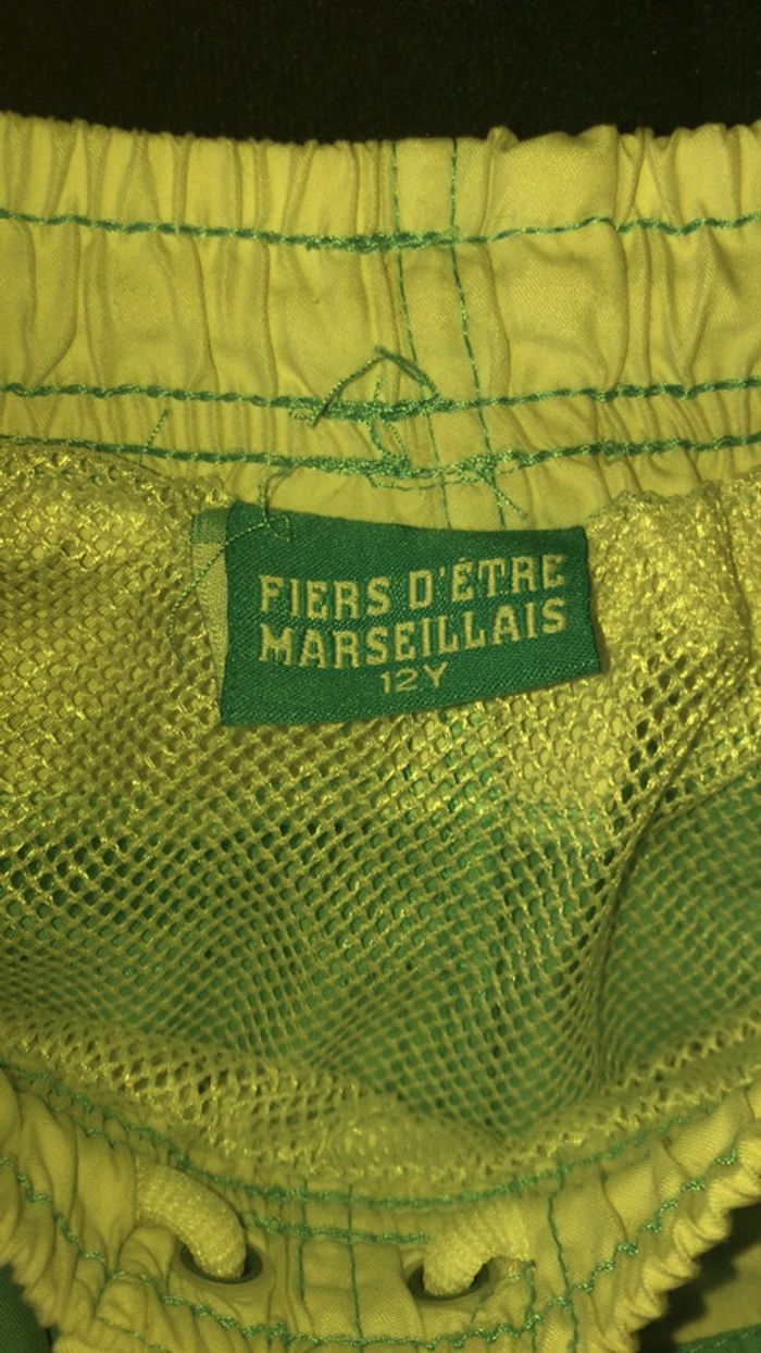 Fiers d être marseillais short de bain taille 12 an - photo numéro 5