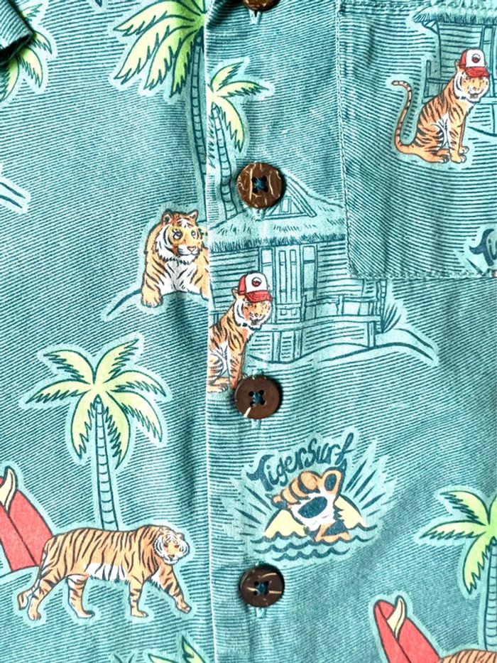Ensemble Sergent Major Printemps Été - tropical - 4 ans - chemise + pantalon cargo - photo numéro 6