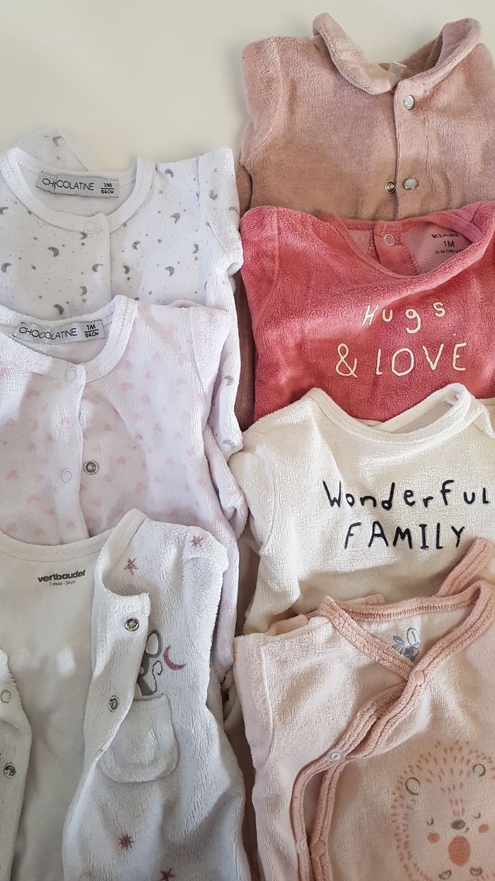 Lot 7 pyjamas taille 1mois - photo numéro 3