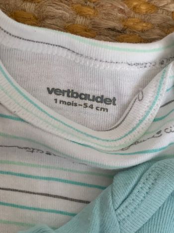 Lot 3 bodies manches courtes Verbaudet