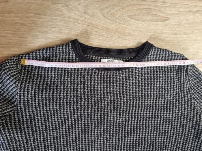 Pull à col rond noir/gris Jules Homme Taille L - photo numéro 6