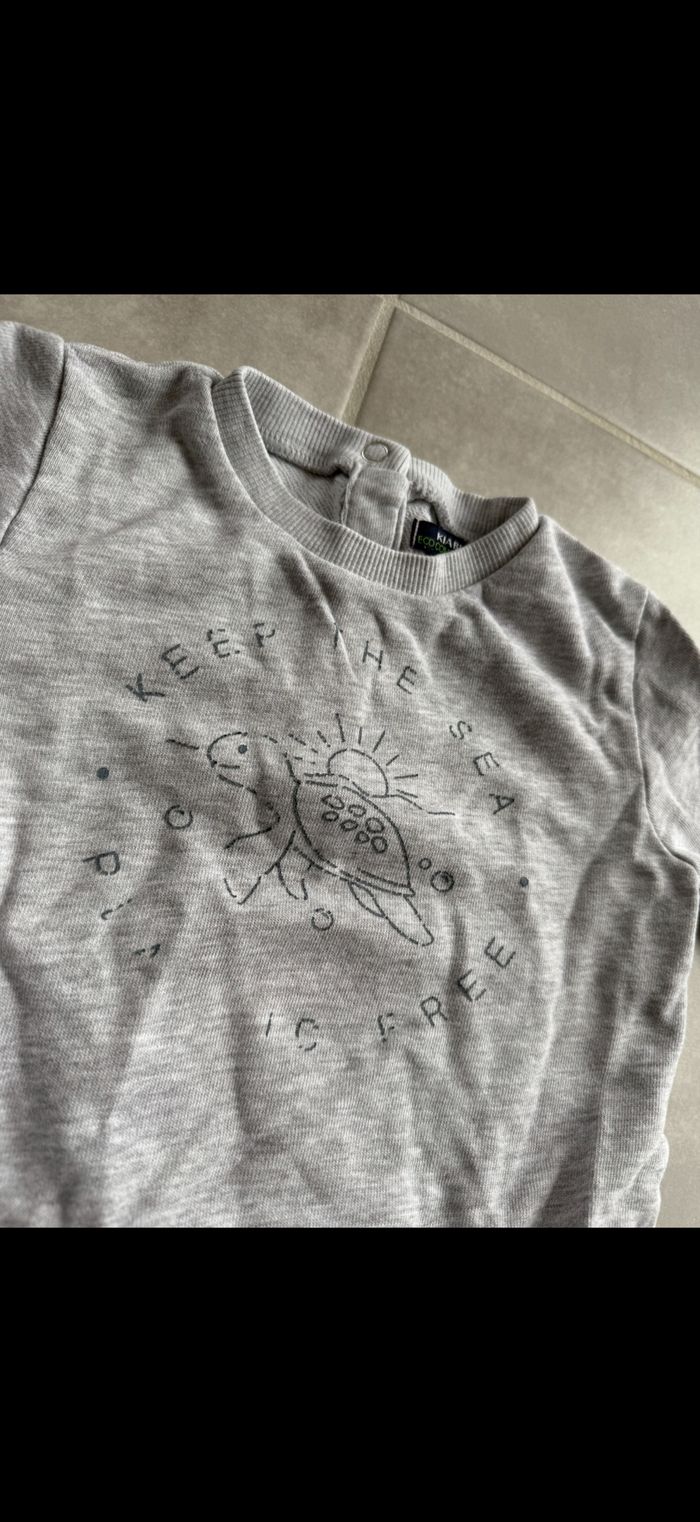 Sweat pull avec tortue Kiabi 18 mois - photo numéro 3