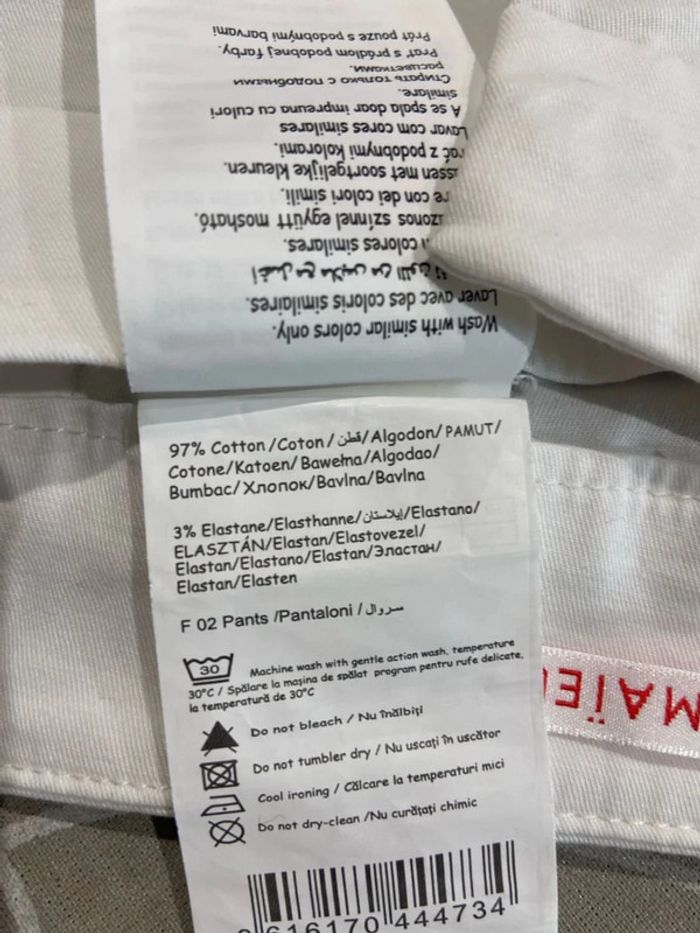 Pantalon habillé 7/8eme camaïeu blanc - photo numéro 7