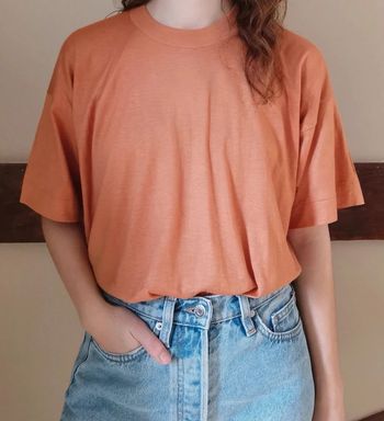 T-shirt marron orangé