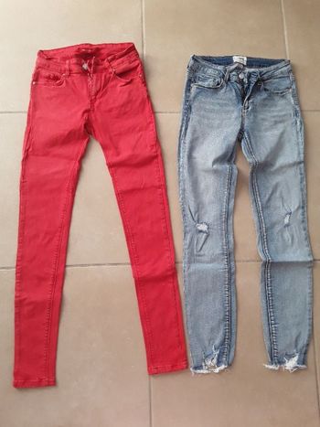 Lot 2 jeans femme 36 TBE