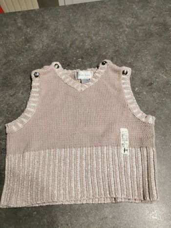Pull sans manches garçon, 6 mois