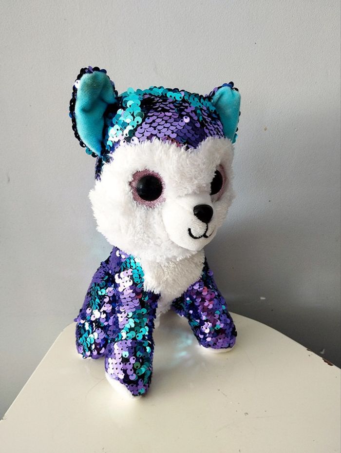 Doudou peluche sequin
