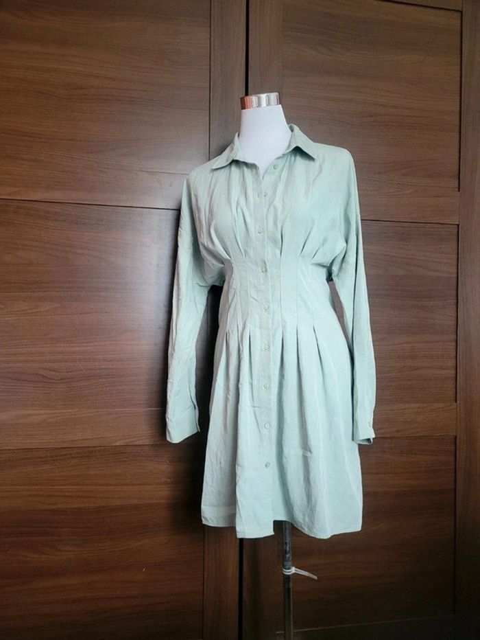 Tunique ceintré pistache - photo numéro 4