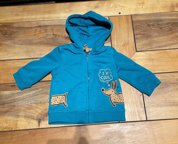 Lot 2 sweat-shirt zippée à capuche bébé - photo numéro 3