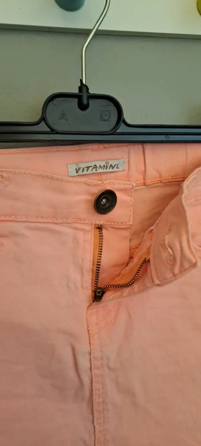 Jupe courte orangée - Marque Vitamine - Taille 12 ans - Très bon état. - photo numéro 6