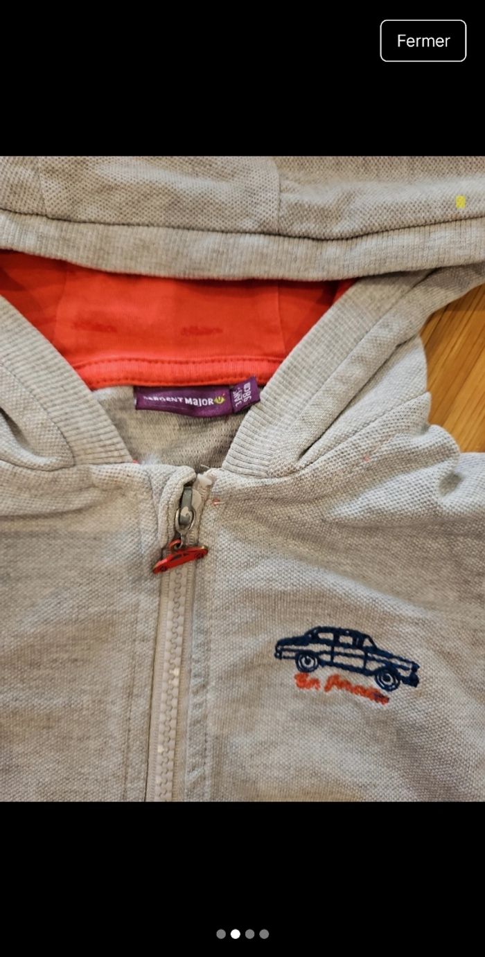 Gilet zippé gris - photo numéro 2