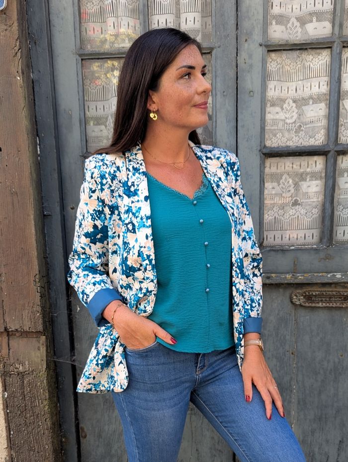 Blazer fluide Toulon bleu canard
TU