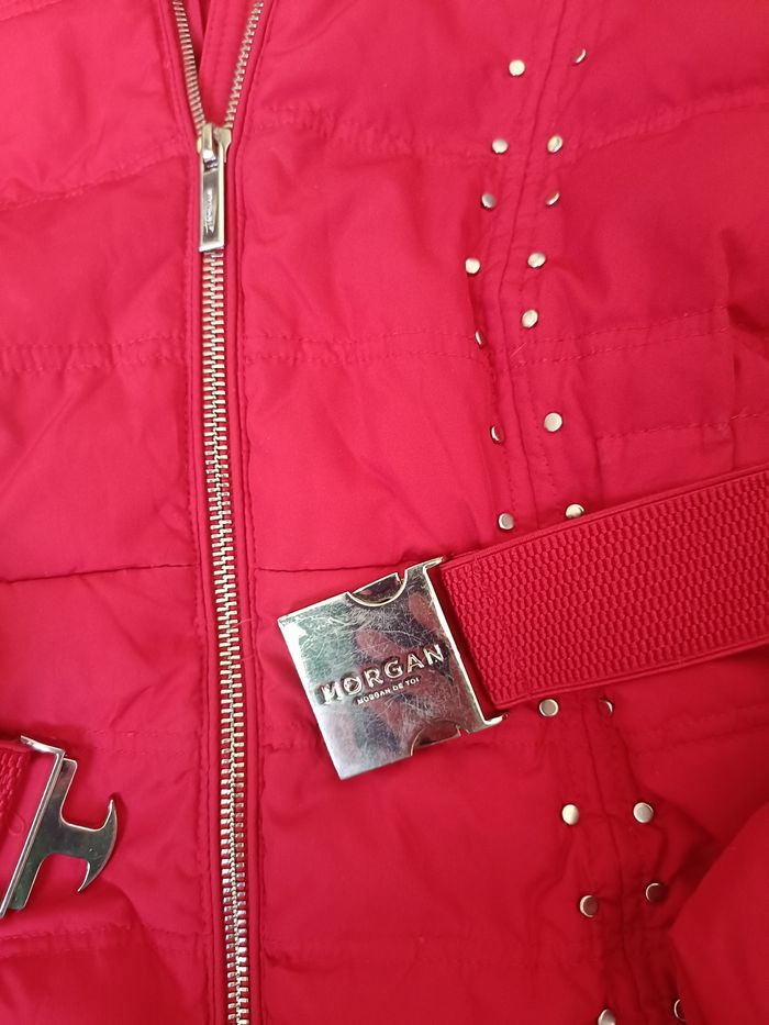 Parka à capuche rouge Morgan T36 - photo numéro 2