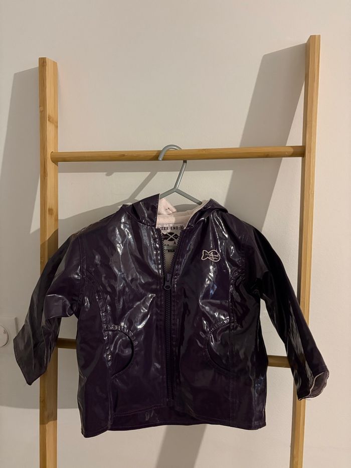 Imperméable de pluie bébé – Week-end à la mer – Taille 12 mois – Violet